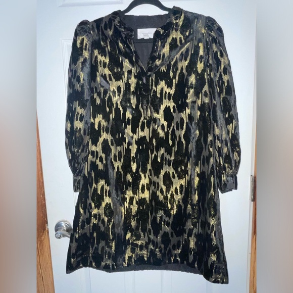 POMANDER PLACE
Metallic Velvet Burnout Samantha Dress - Picture 2 of 4